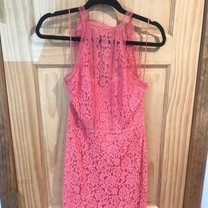 Express lace midi-dress